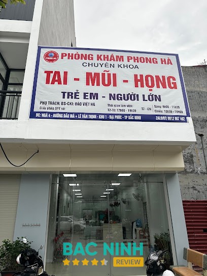 Phòng khám tai mũi họng Phong Hà tại Bắc Ninh