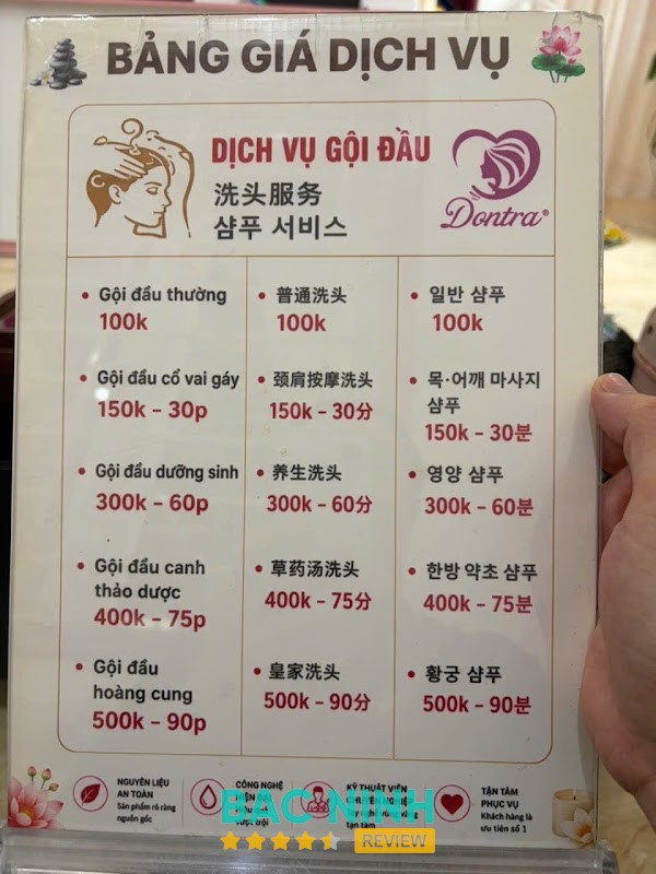 Không gian Dontra Spa Bắc Ninh